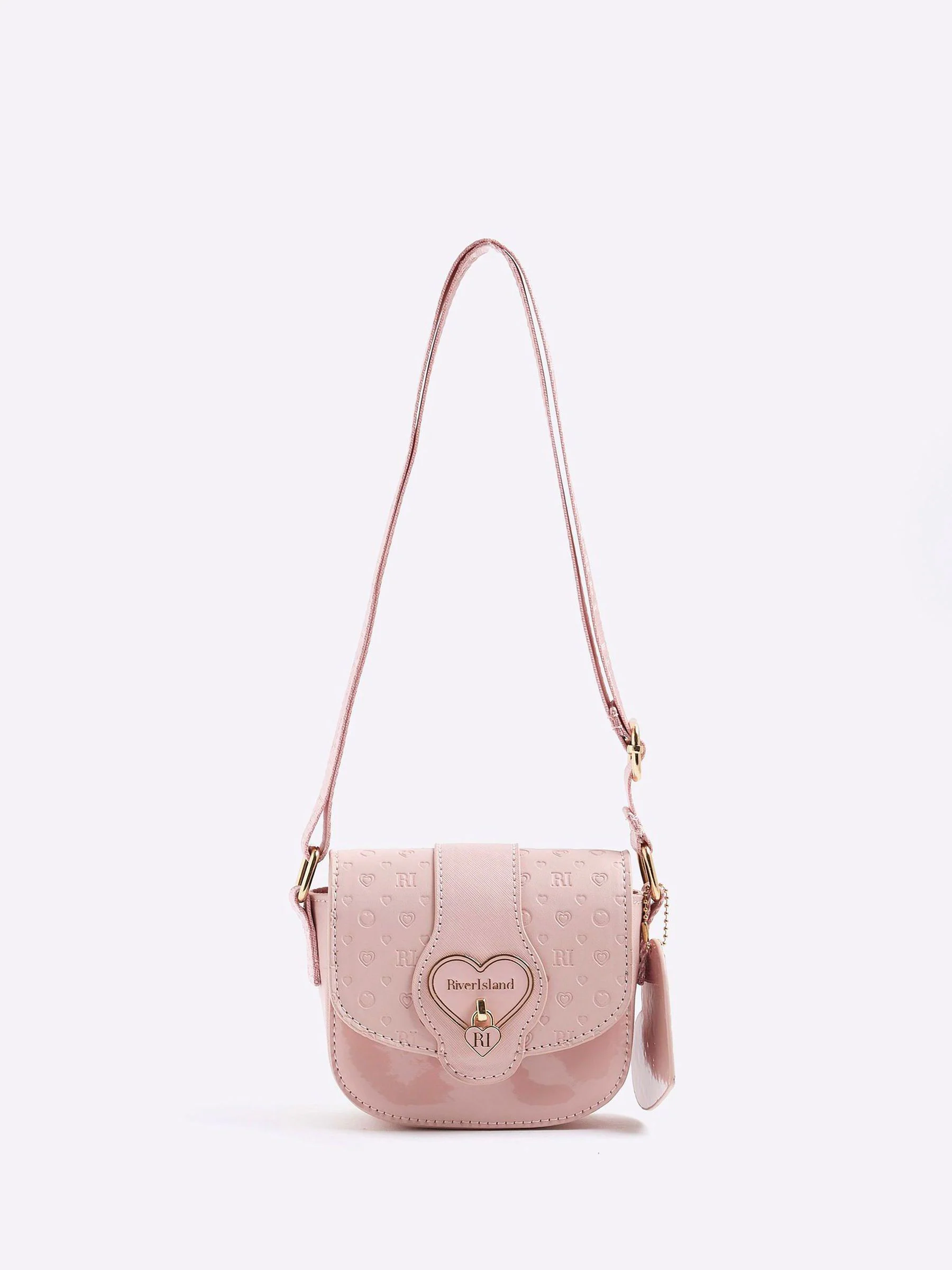 River Island Heartlock tas met monogram voor meisjes