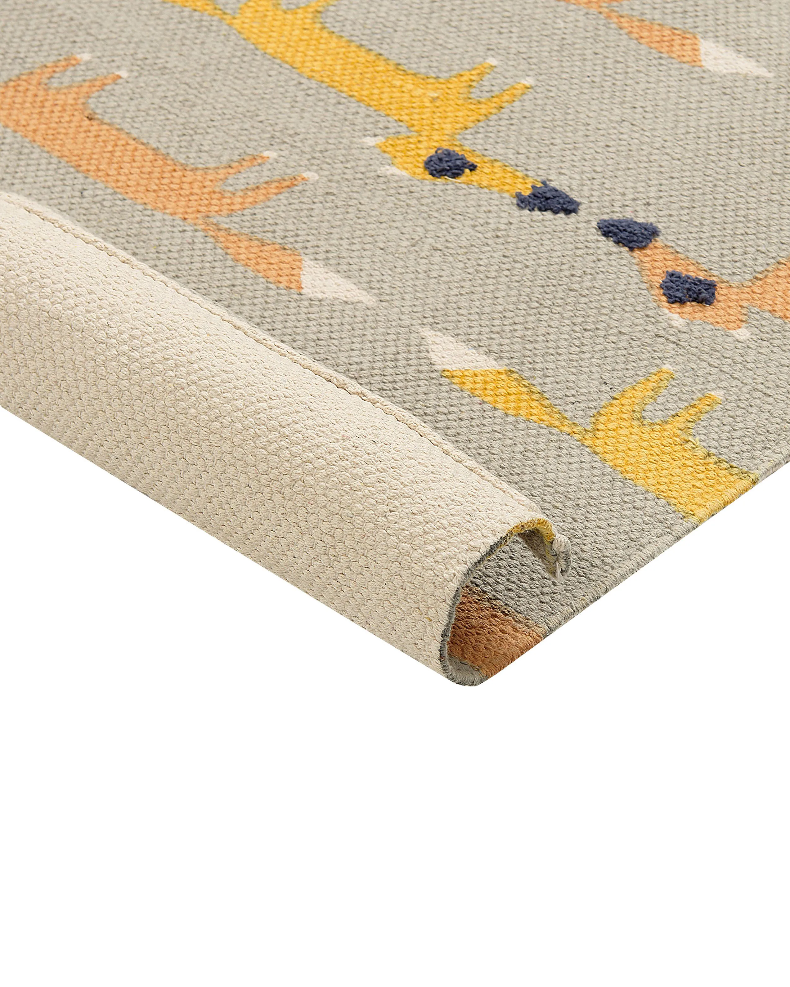 Kindervloerkleed BANKGO Grijs 80 x 150 cm Katoen