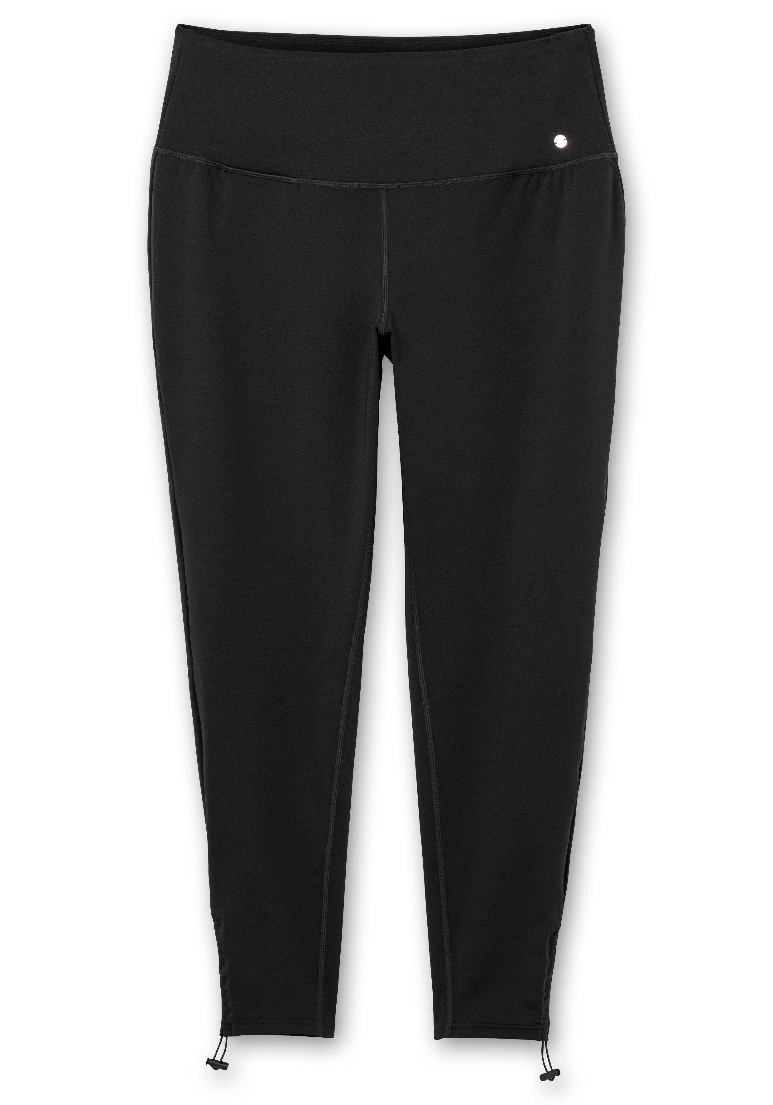 Sportleggings mit Shaping-Effekt, Saum mit Stopper