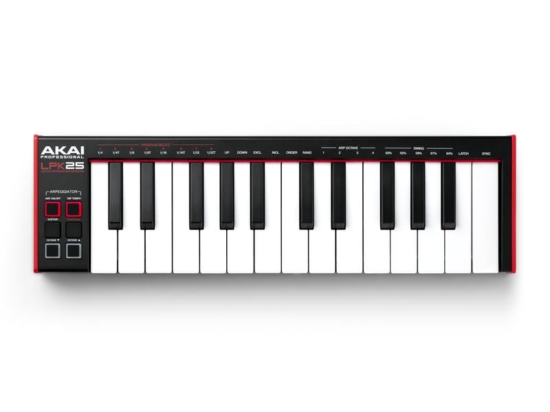 Akai Keyboard Controller LPK25 MKII Perfekter Begleiter für Piano- und Keyboard-spielende Musiker auf der ganzen Welt
