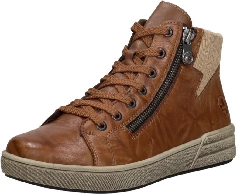 Rieker Veterboot X0709-22 Bruin Warm Gevoerd