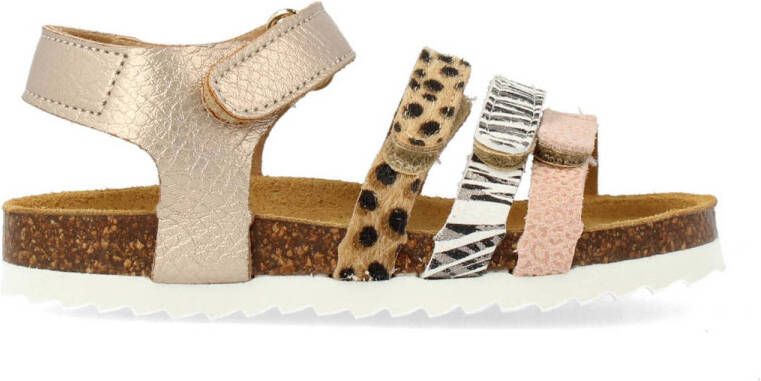 Develab leren sandalen goud roze Meisjes Leer Meerkleurig 29