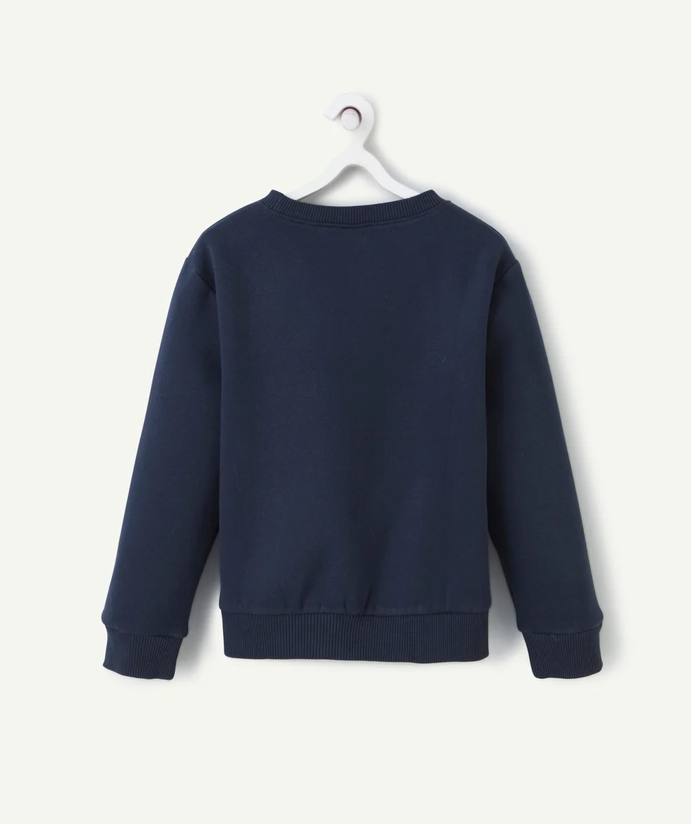 SWEAT GARÇON EN FIBRES RECYCLÉES AVEC PATCH EN BOUCLETTES SUPER POTES