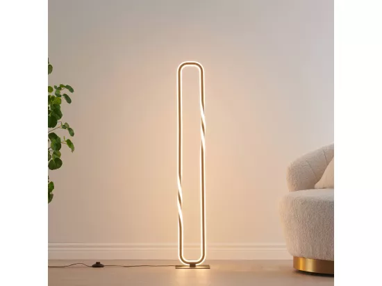 Lampadaire design rectangle noir LED dimmable - Powell