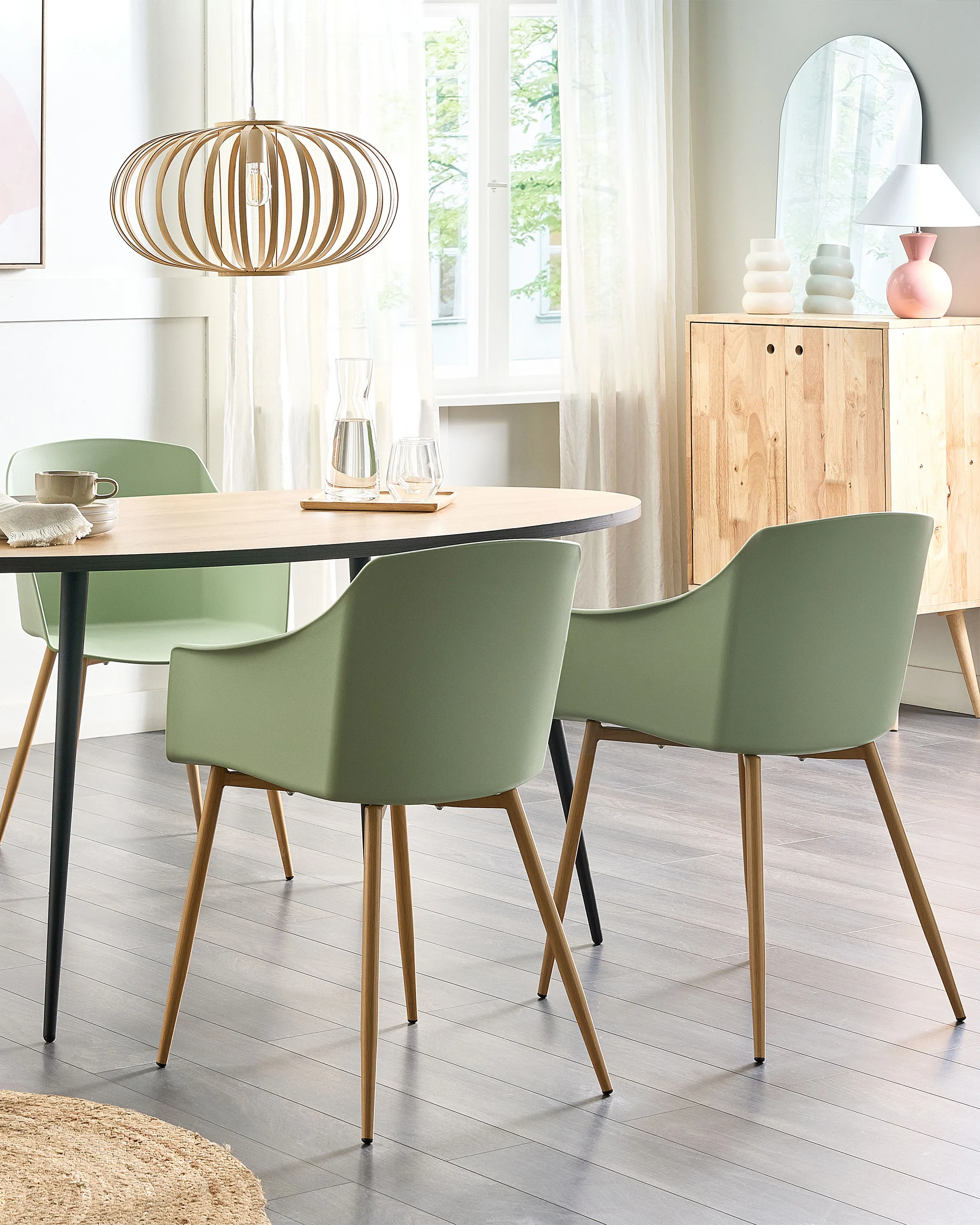 Set van 2 eetkamerstoelen FONDA II Lichtgroen