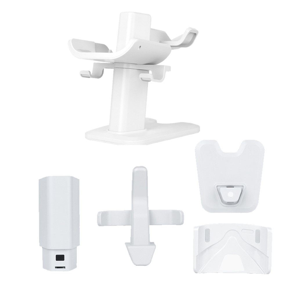 3in1 Meta Quest / Oculus Quest 2 Halterung für VR Brille und Controller   Kopfhörer - Weiss