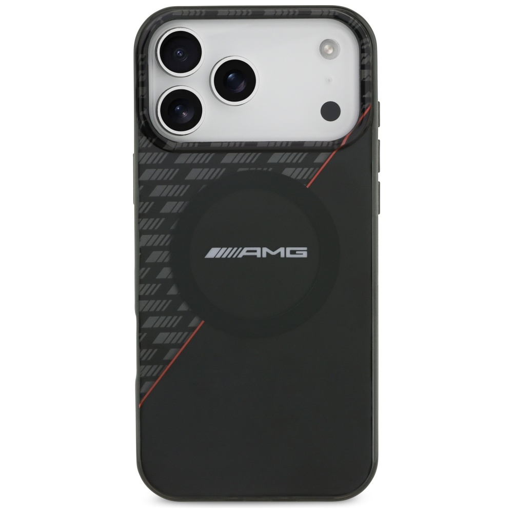 iPhone 17 Pro MagSafe Leder Hardcase Hülle Double Layer (AMHMP17L24HRDKR) - Schwarz