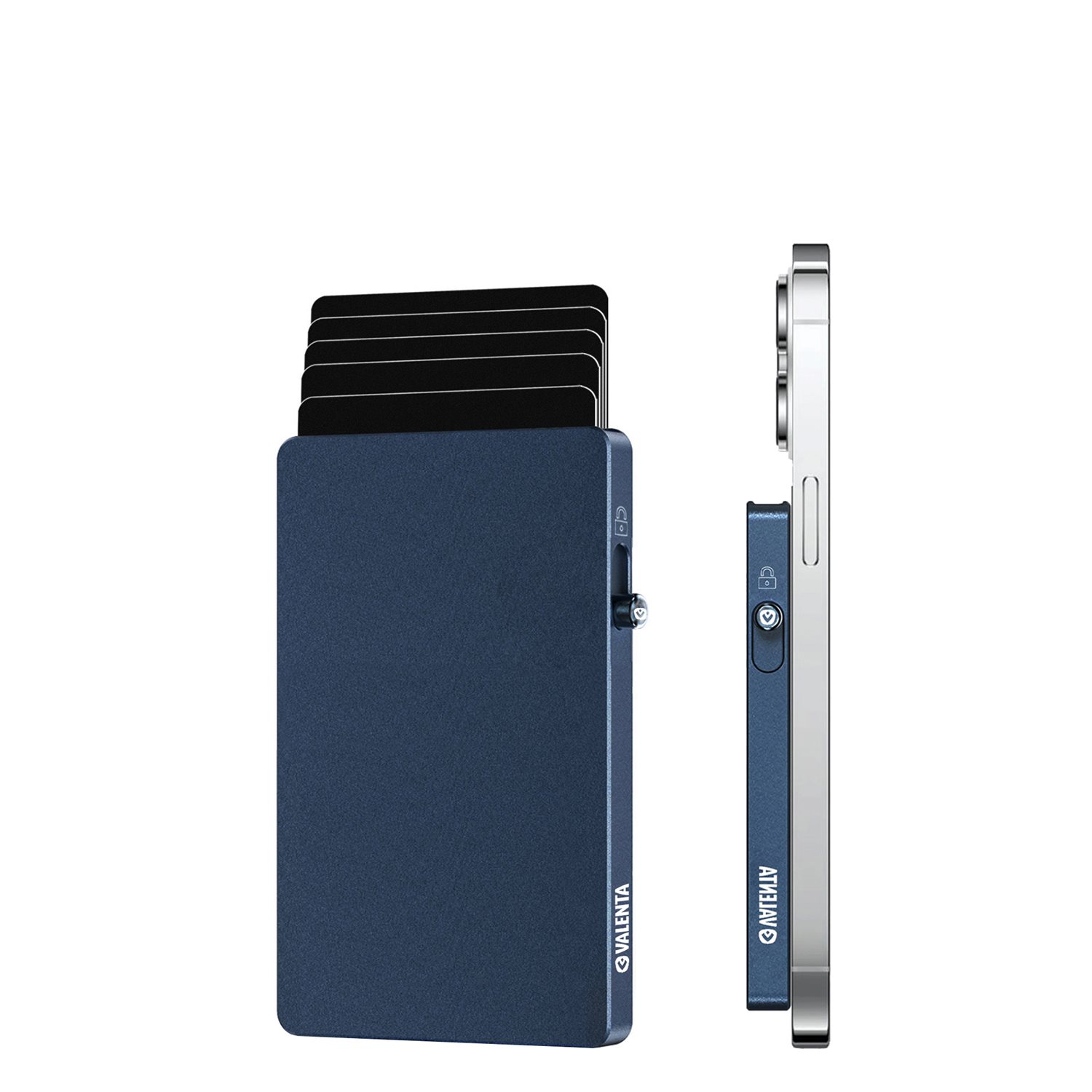 Valenta Cardprotector Aluminium Magsafe blue titanium