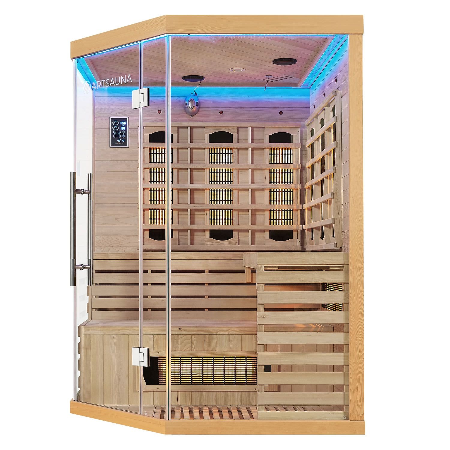 Artsauna Infrarotkabine Kiruna150 Dual Technologie – 8 Vollspektrumstrahler & 1 Flächenstrahler