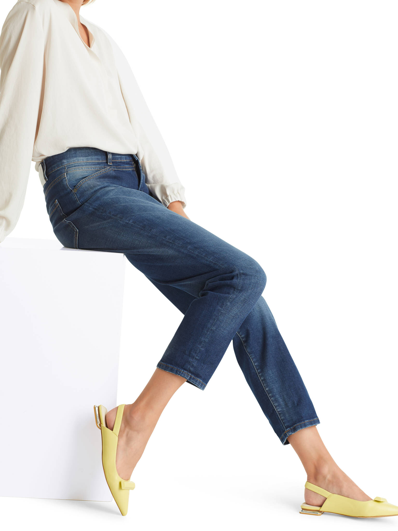 Marc Cain| Damen Jeans RIAD Relaxed Fit High Waist