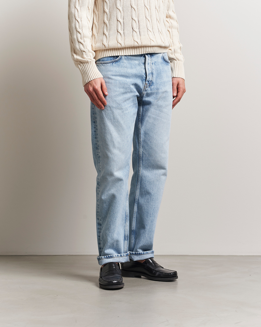 GANT 240 Mulberry Street Straight Fit Selvedge Jeans Light Blue Vintage