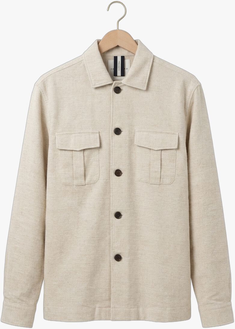 beige profuomo overshirts overshirt co/lin