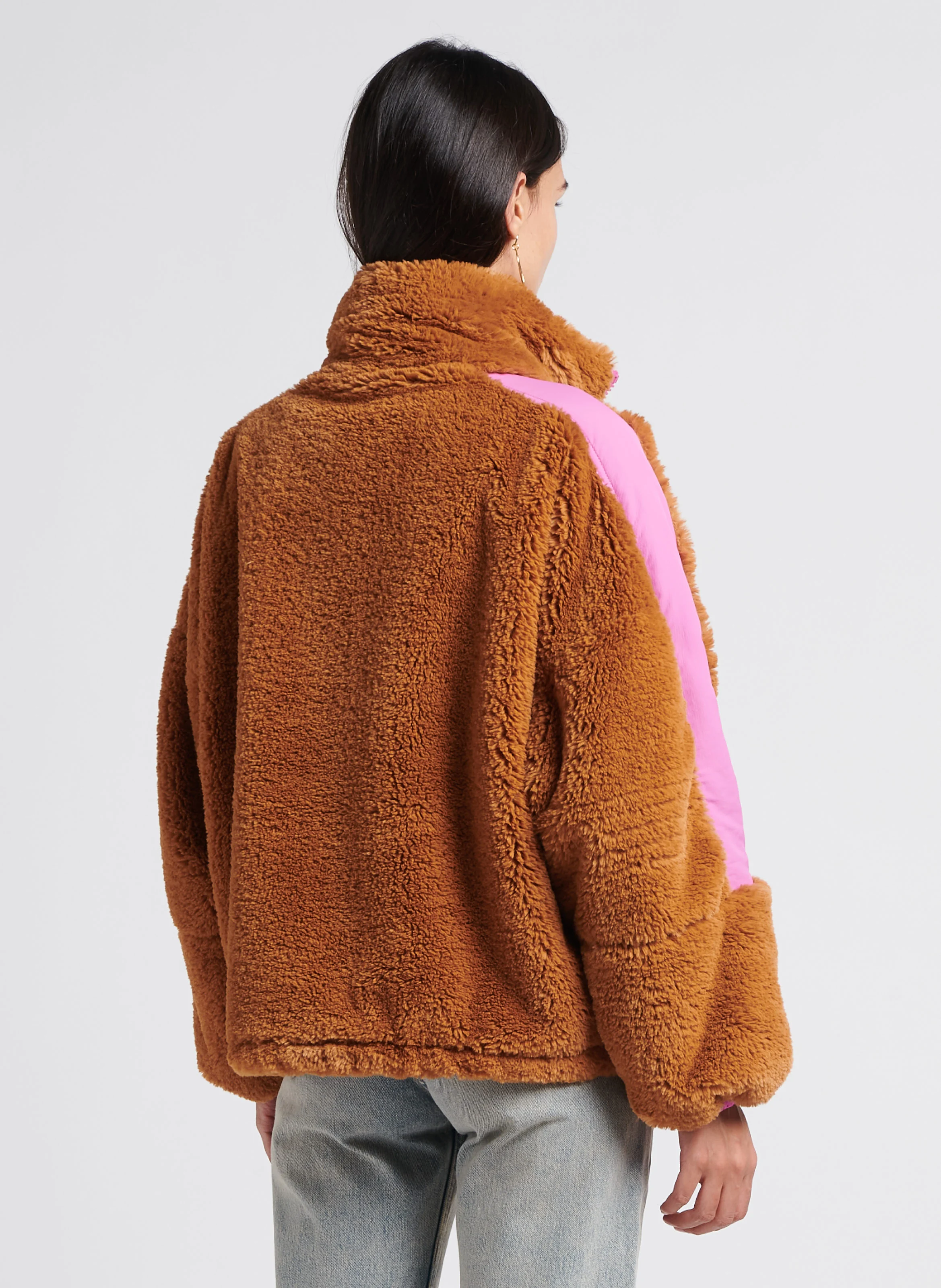 Blouson col montant | Marron
