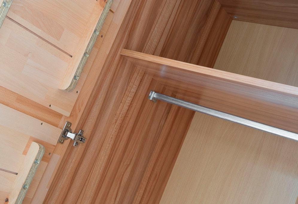 Home affaire Drehtürenschrank »Triest« teilmassiv, FSC®-zertifizierte Buche