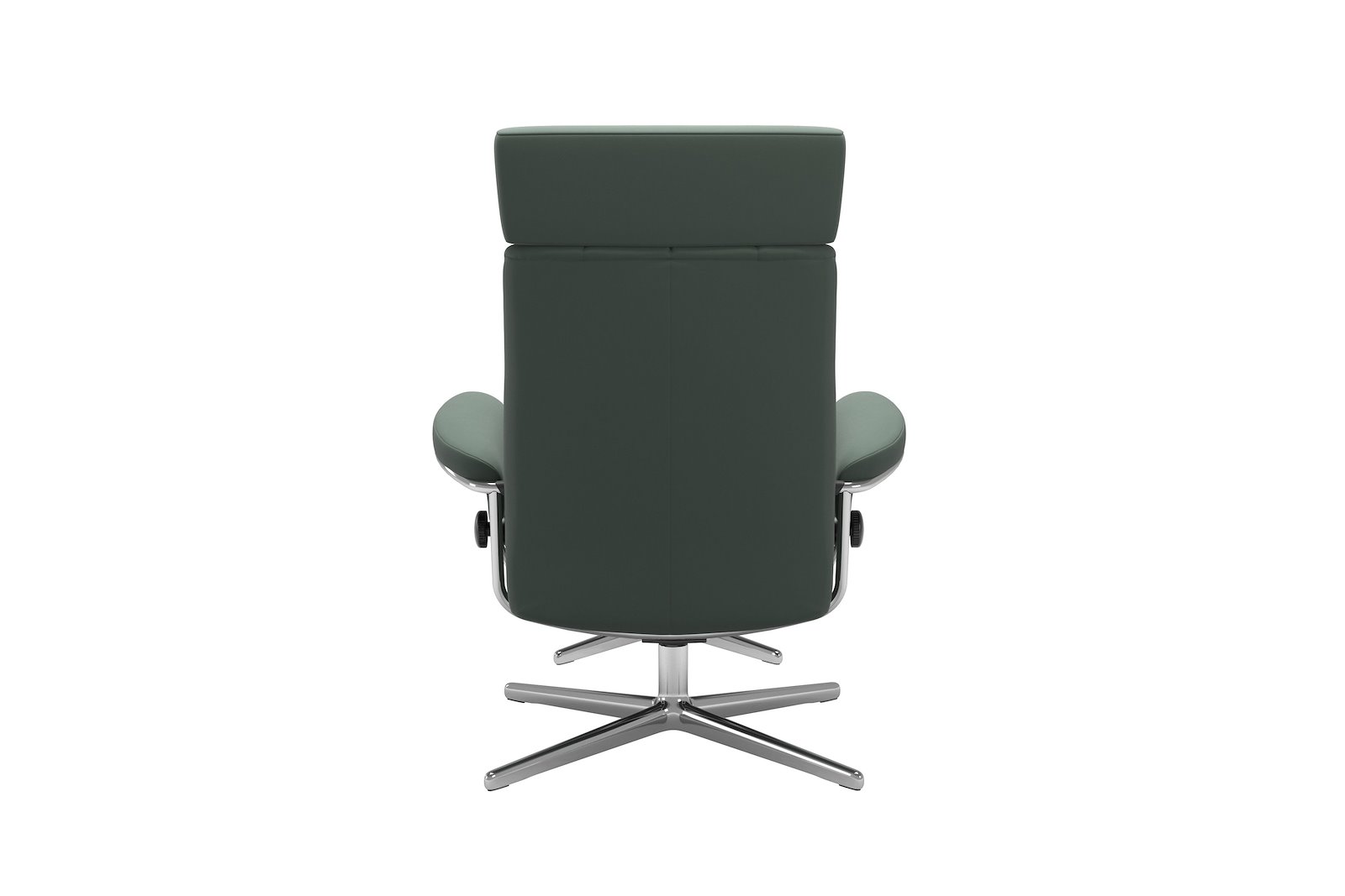 London lenestol m/krakk Hud Paloma Sage Green - Cross - Chrome