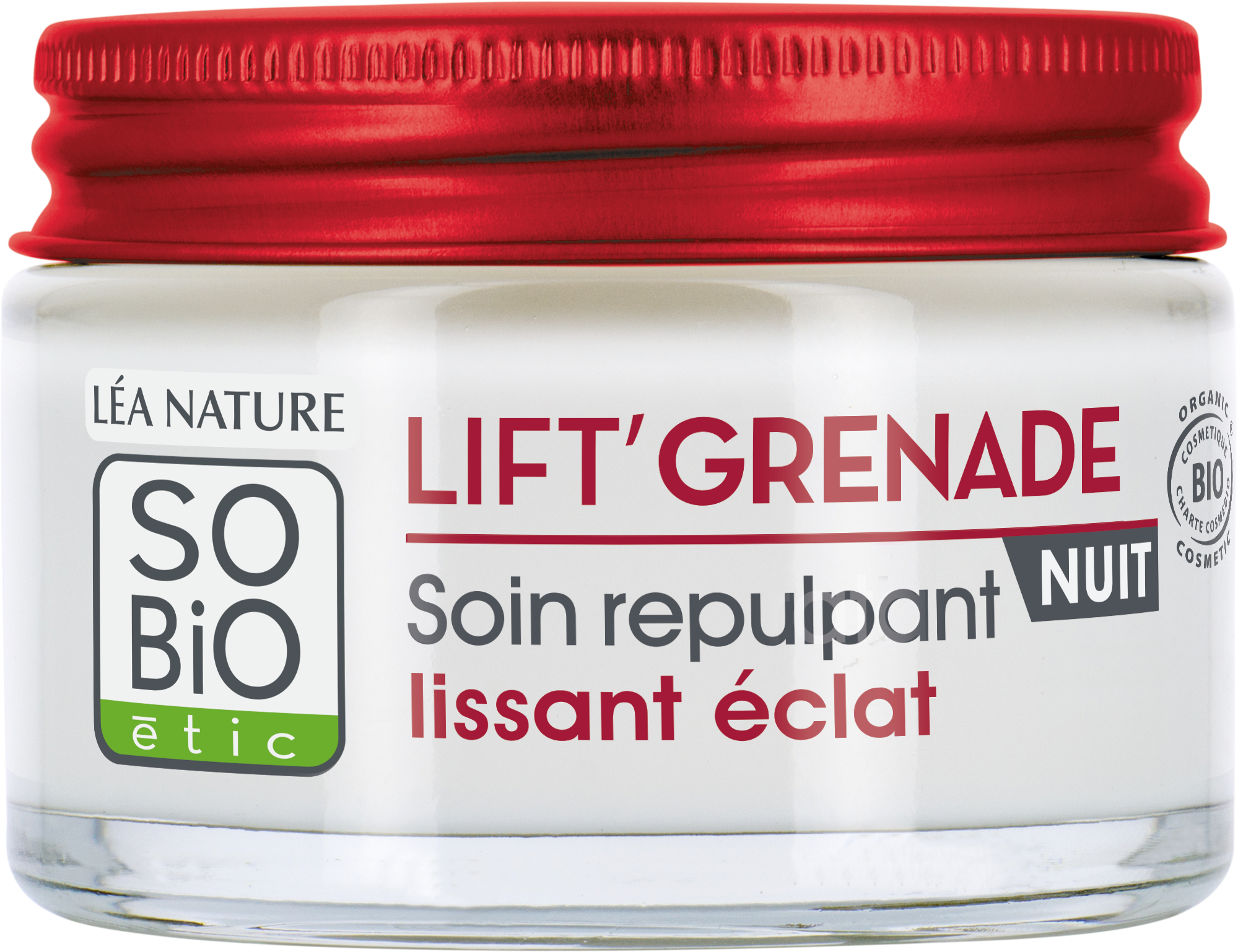 LÉA NATURE SO BiO étic  Lift'Grenade Aufpolsternde & Glättende Nachtcreme, 50 ml