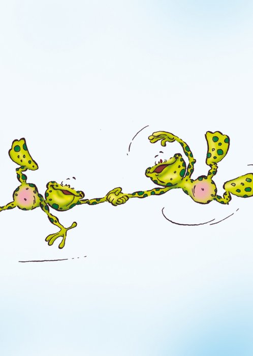 Doodles | Lente kaart | kikker | groetjes