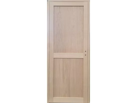 Bloc Porte Atelier 2 Panneaux Chene H204 X L83 Poussant Gauche Côtes Tableau Gd Menuiseries
