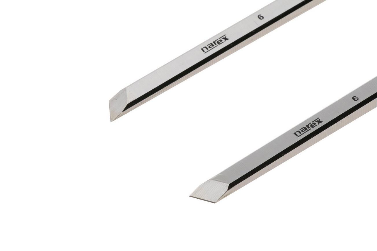 Narex Wood Line Plus Skew Chisel Set 851656, schuine beitelset 6 mm 30°, 2-delig