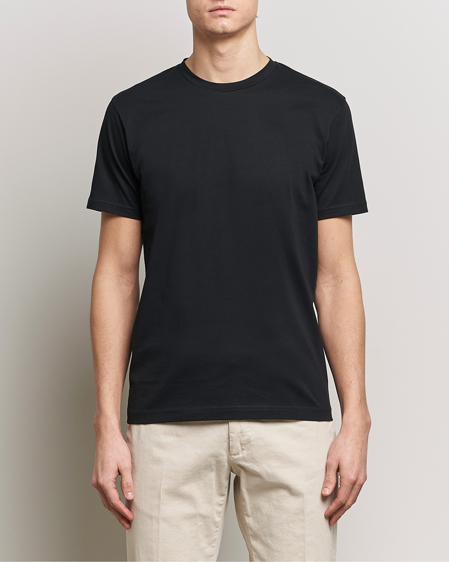 Sunspel Riviera Midweight T-Shirt Black