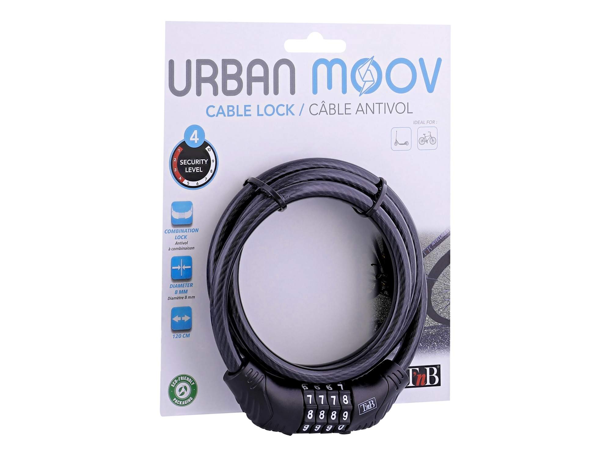 CADEADO TNB UMCODELOCK URBAN MOOV SPIRAL