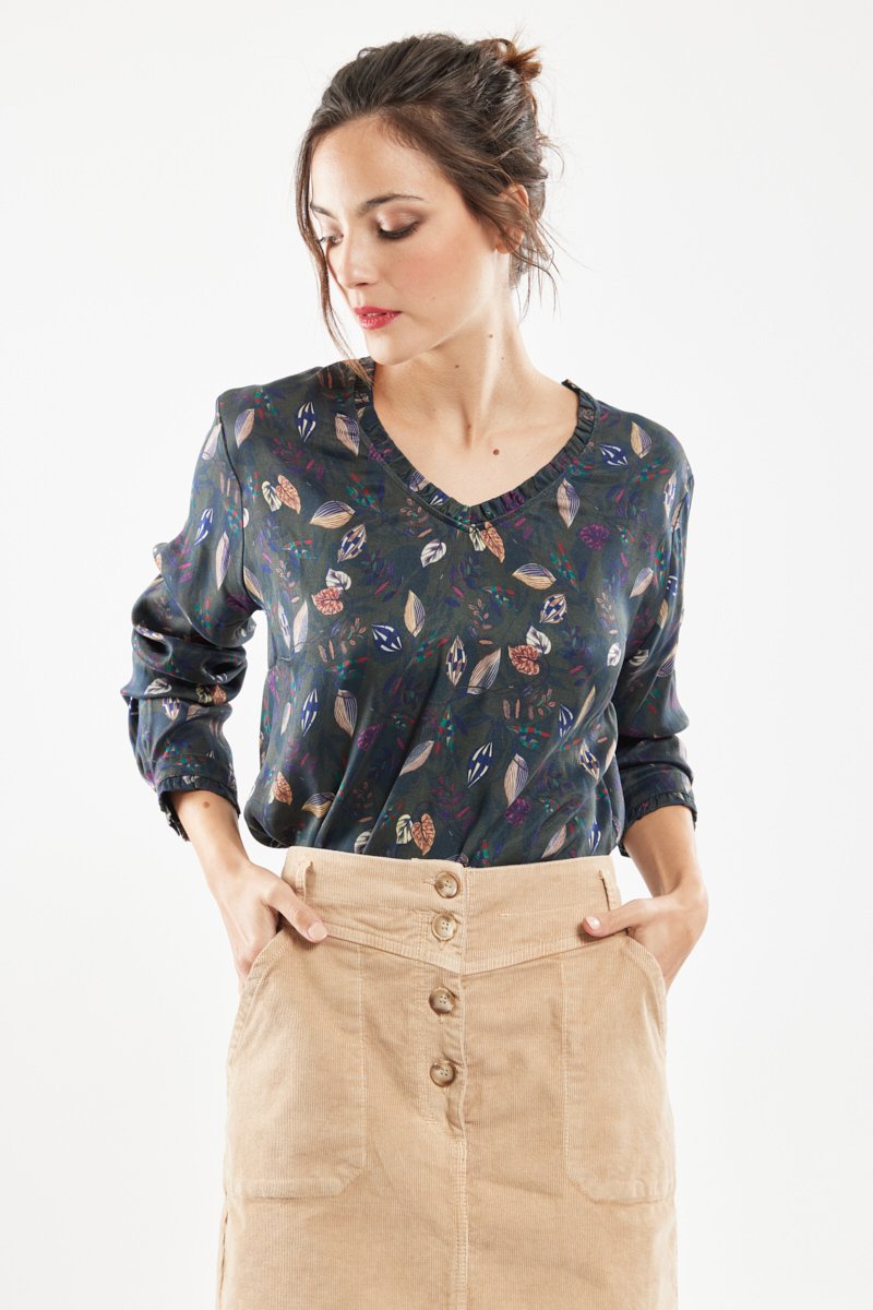 Blouse imprimée Nathalie - cupro