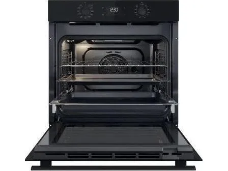 Whirlpool OMR58HU1B - Ovn - til indbygning - niche - bredde: 56 cm - dybde: 56 cm - højde: 58.3 cm - med selv-rengøring - Klasse A  - sort