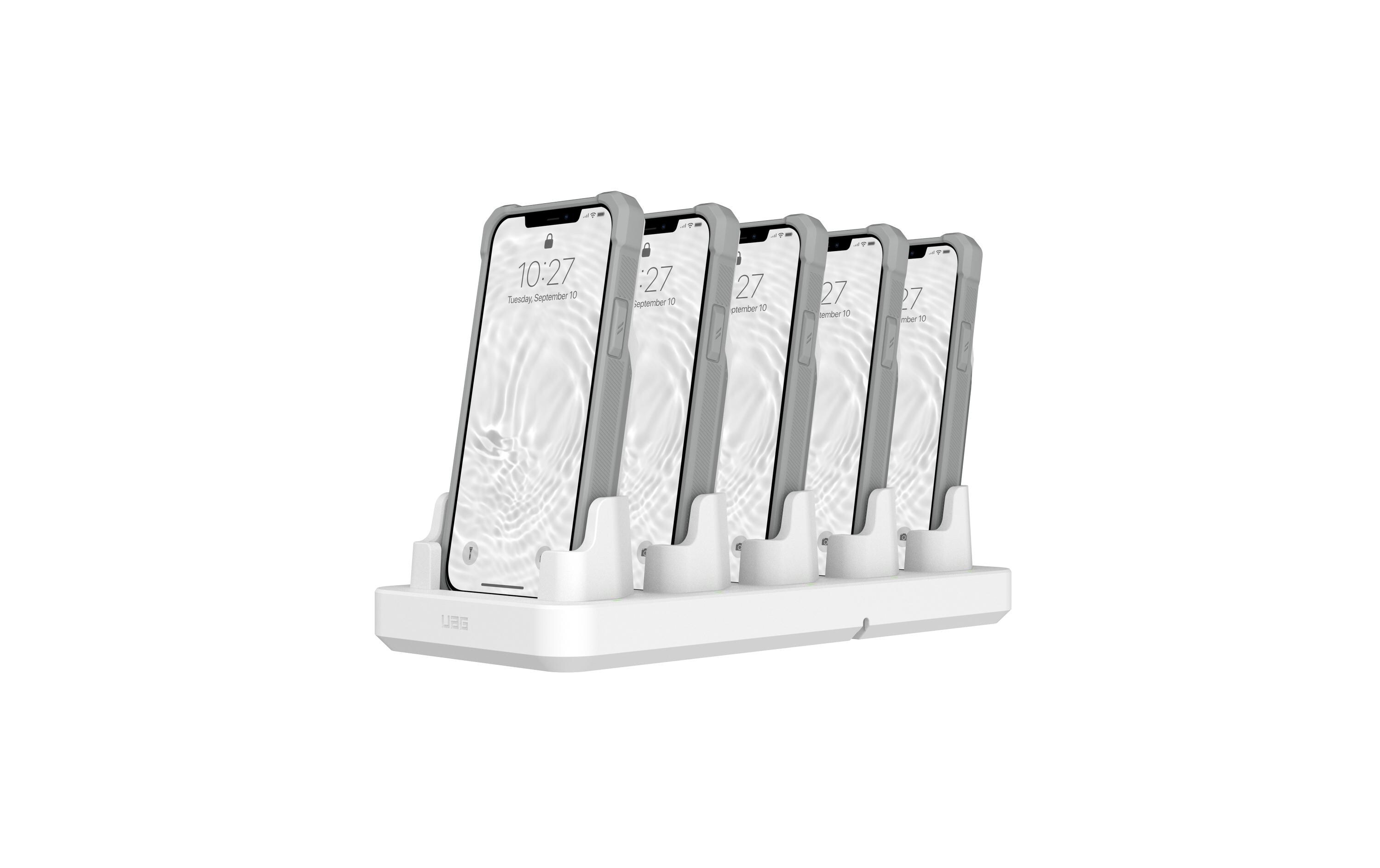 Ladestation Workflow 5 Slot Battery Charger Weiss<br>USB-Ladestation zum Laden von bis zu fünf Geräten