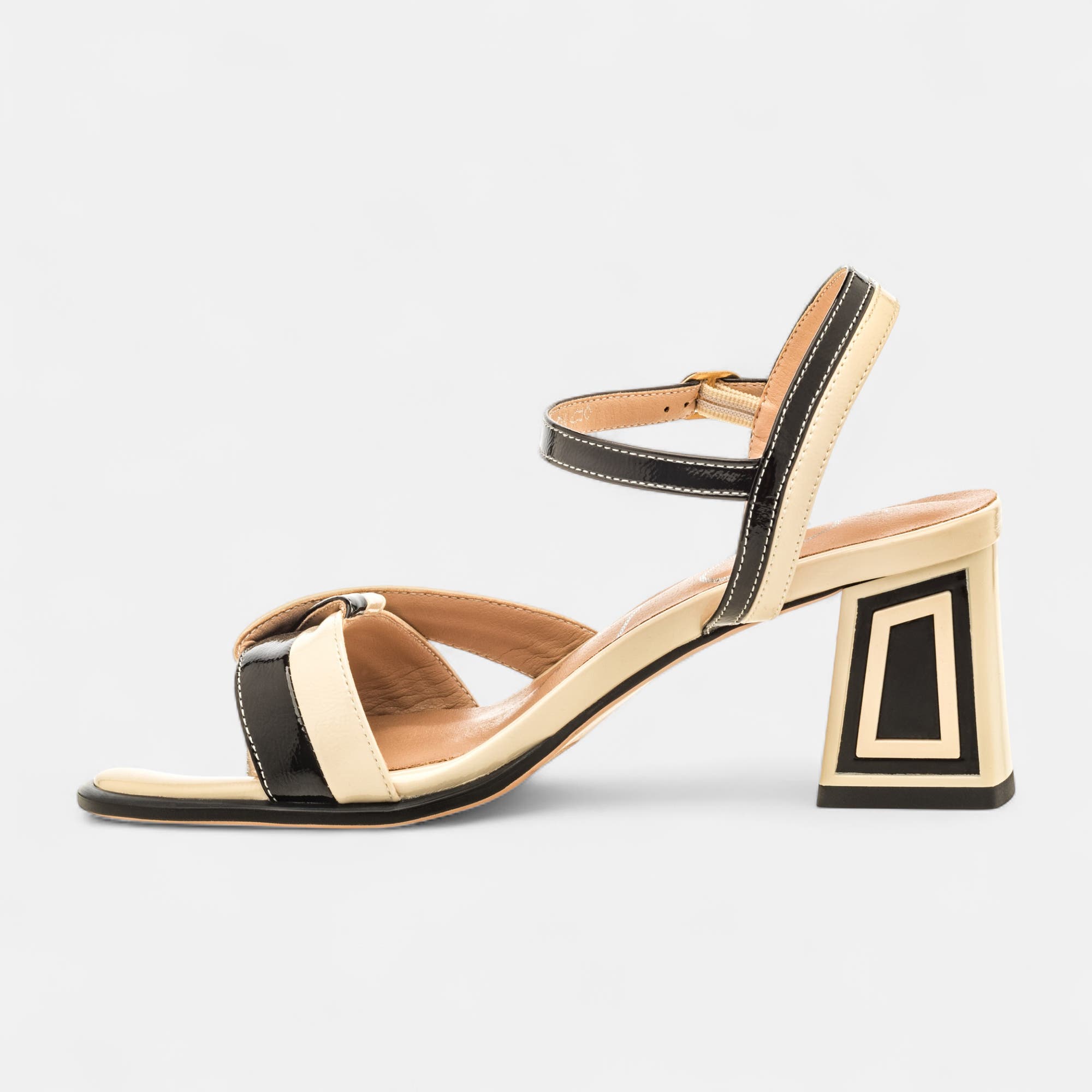 Nu-pieds à talon Femme beige
