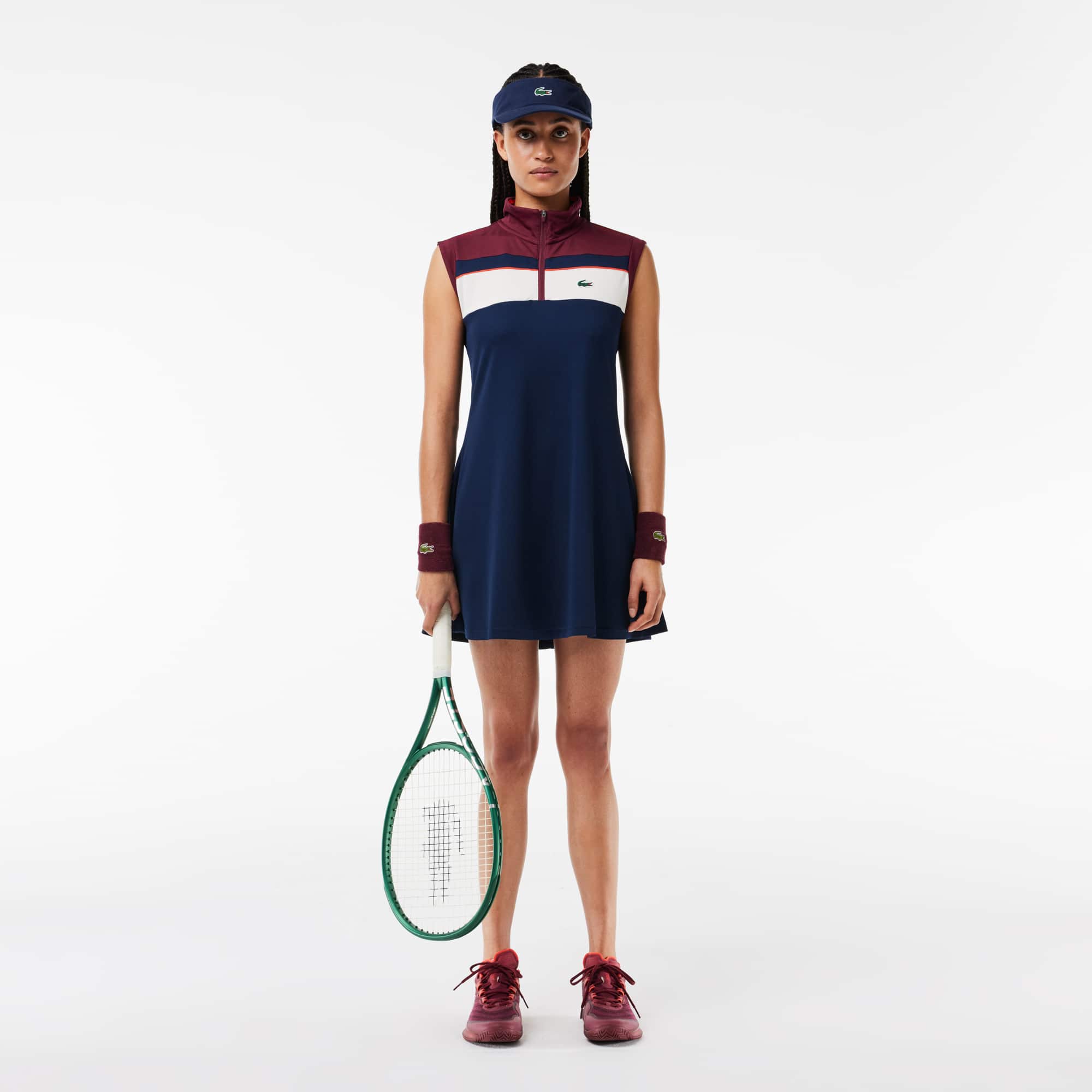 Robe Tennis avec shorty en fibres recyclées Robes & Jupes - Bleu - Lacoste - Femme