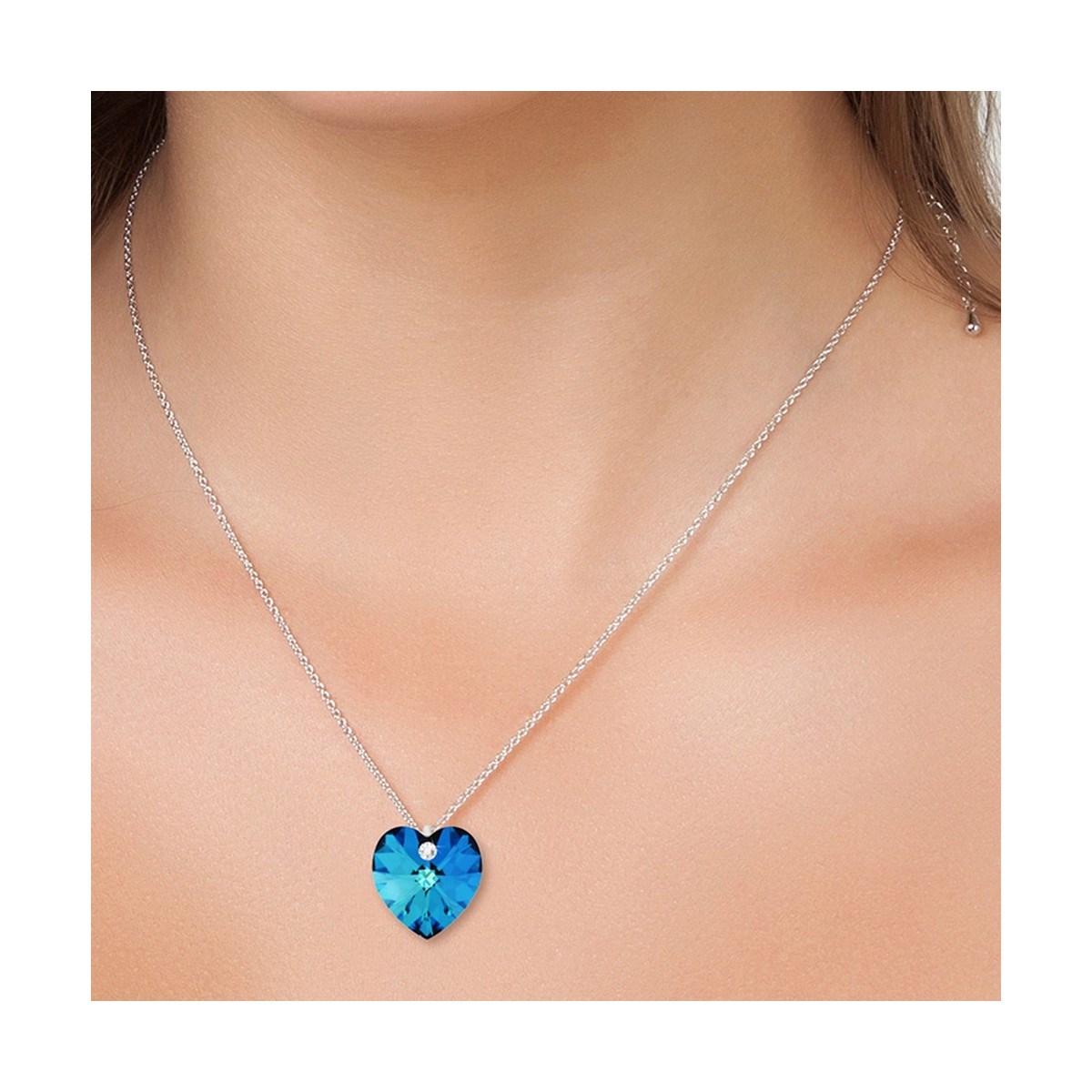 Collier coeur SC Crystal orné de Cristaux scintillants