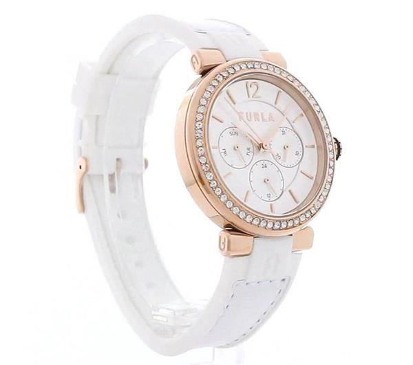 Furla Ladies Furla Block White Rose Watch WW00011003L3