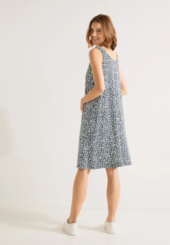 Shirtkleid mit Blumenprint - cool vintage green