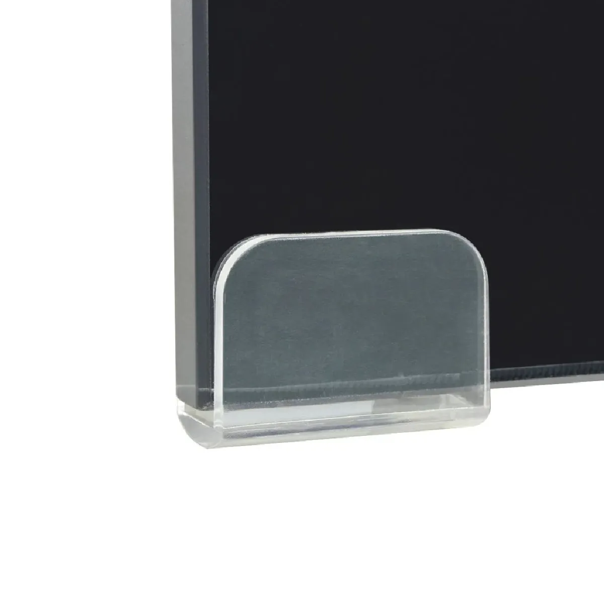 Helloshop26 Support Moniteur - Verre Noir