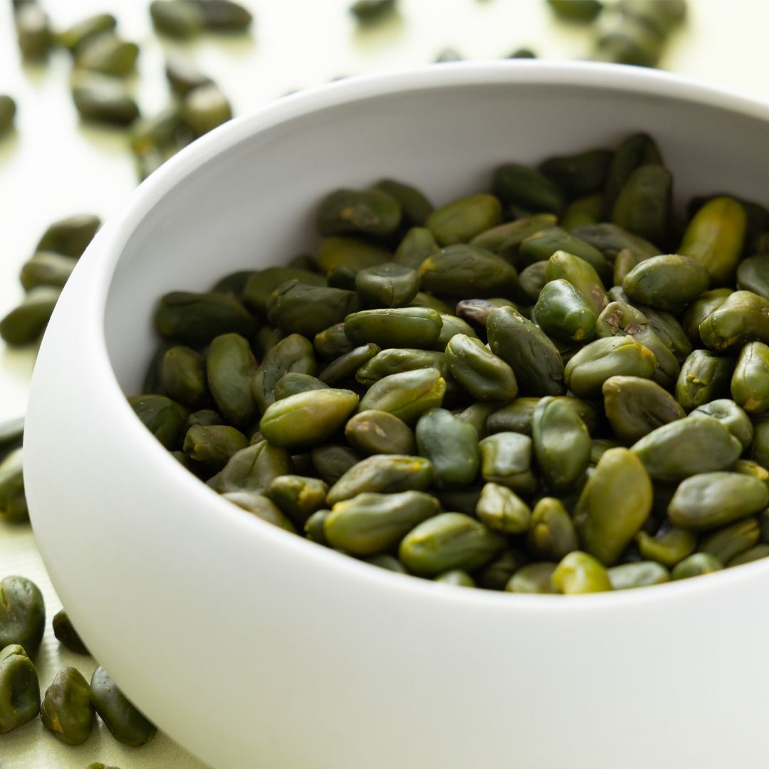 Pistachenoten gepeld ongebrand donkergroen