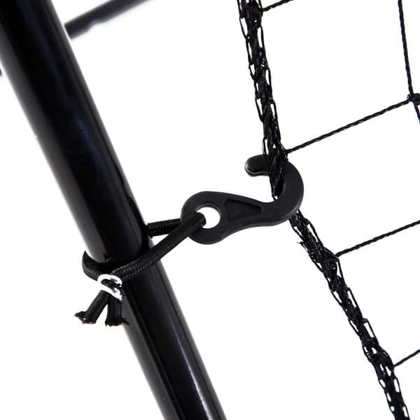 Baseball Rebounder PitchBack, bærbart Rebound veggnett med treffsone for baseball, fotball, metall, svart, 123 x 174 cm