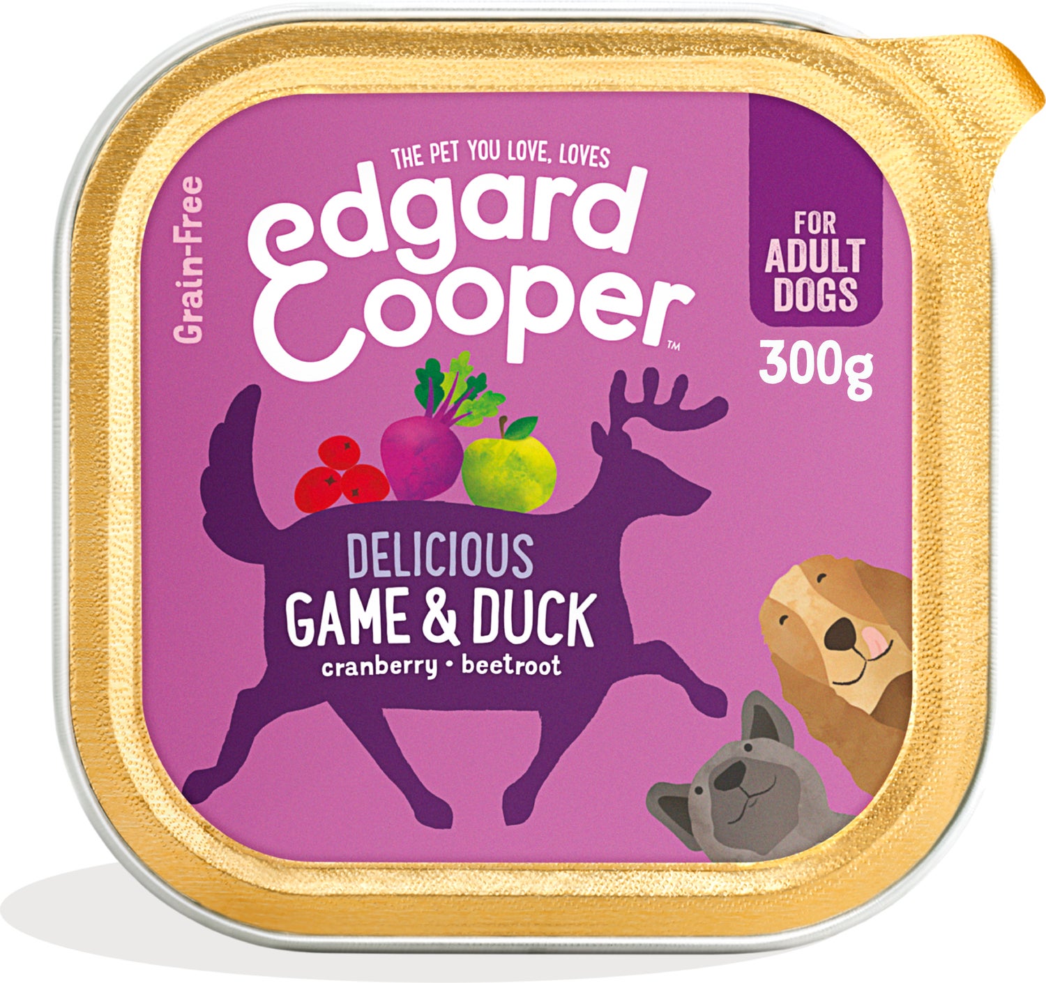 Edgard & Cooper hondenvoer wild en eend adult 300 g