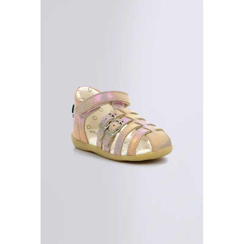 BIGKRO ROSE RAINBOW SANDALES Cuir Fille