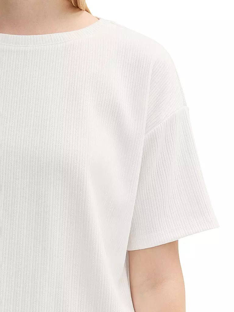 TOM TAILOR T-Shirt weiss