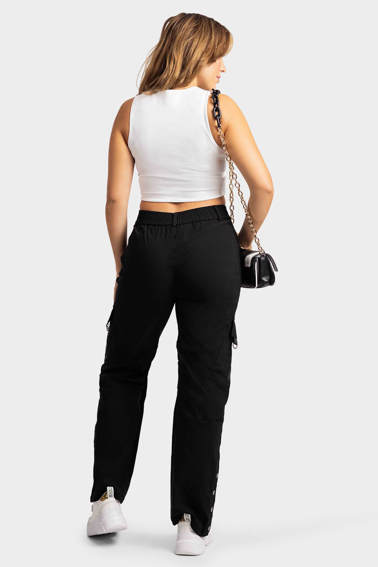 Malelions Signature Crop Top Dames Wit