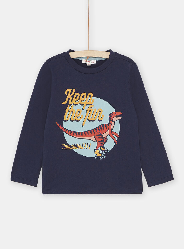 T-Shirt bleu foncé garçon