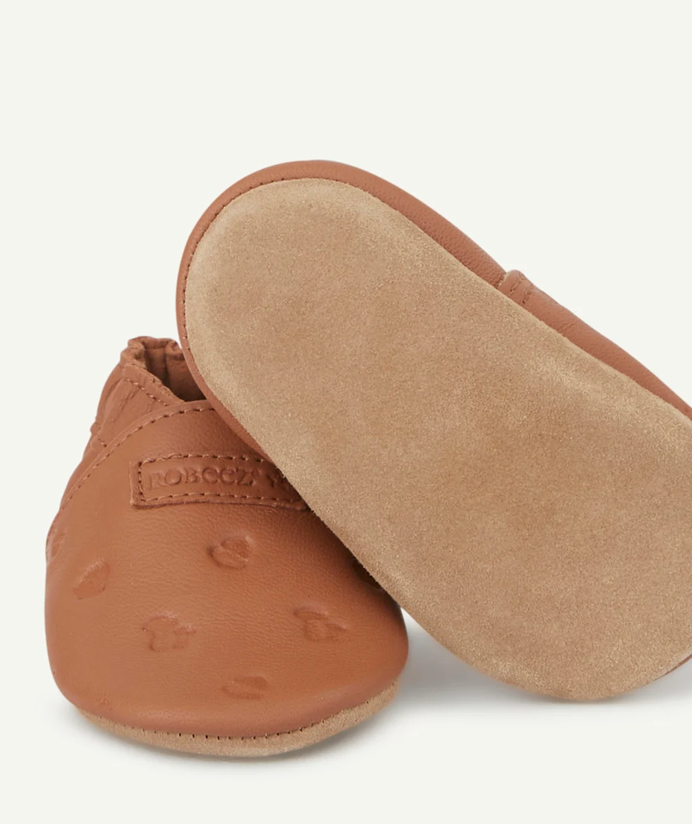 ROBEEZCHAUSSONS EN CUIR MARRON BÉBÉ