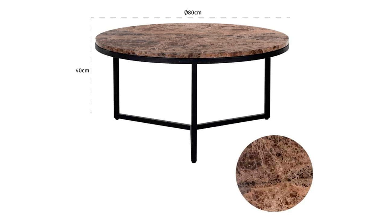 Salontafel 7216⌀80  x H40 cm