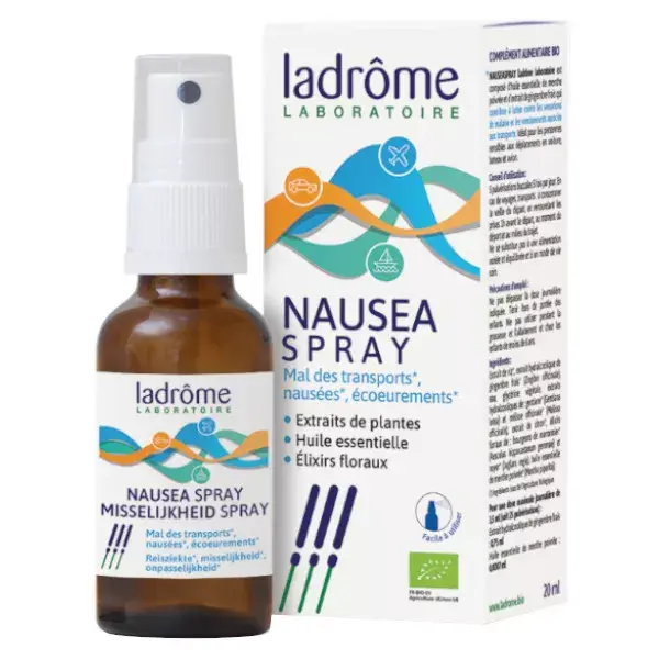 Spray orgânico para náuseas à base de plantas Ladrome Fresh 20ml