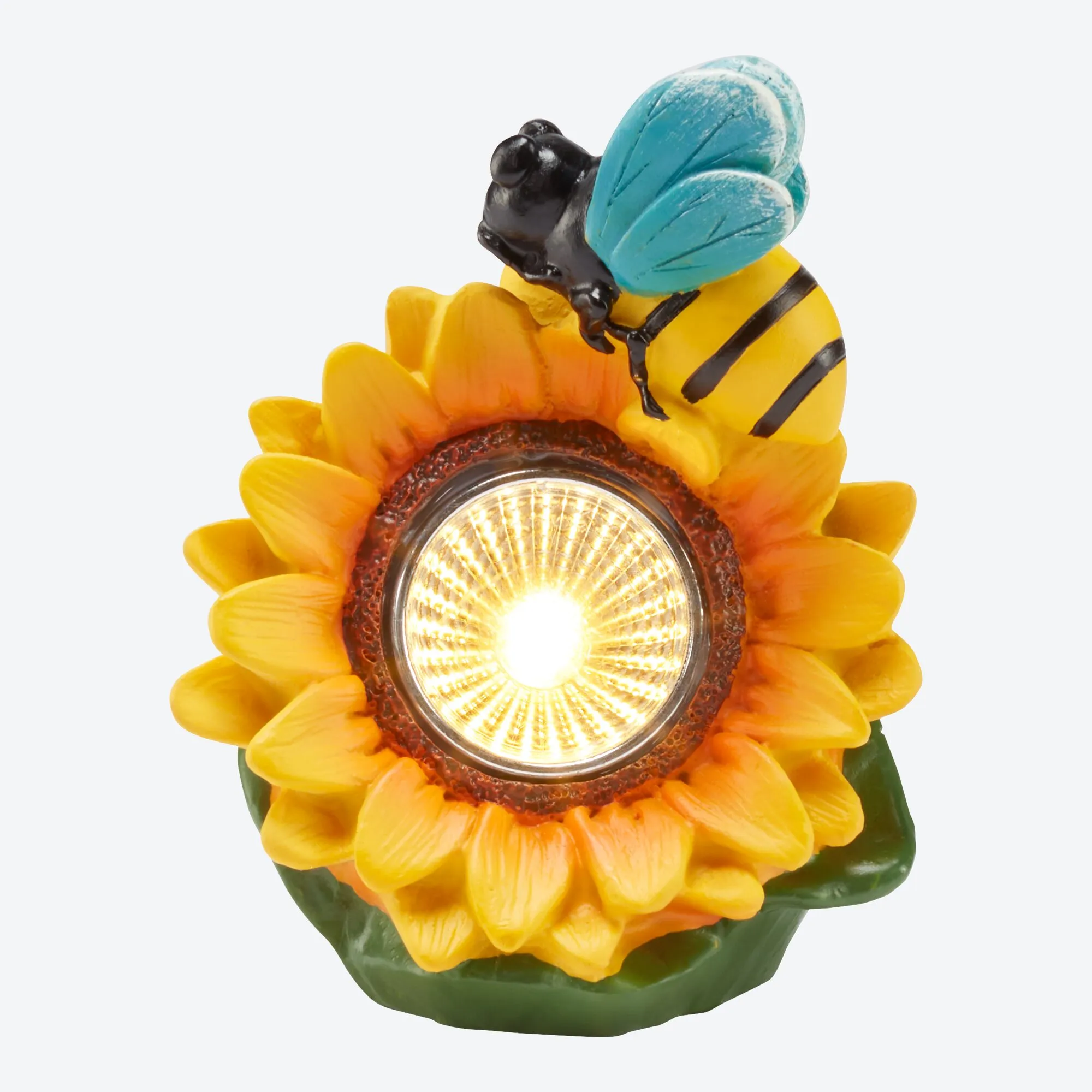 Solar-Leuchte mit Blume, ca. 9x11x7cm