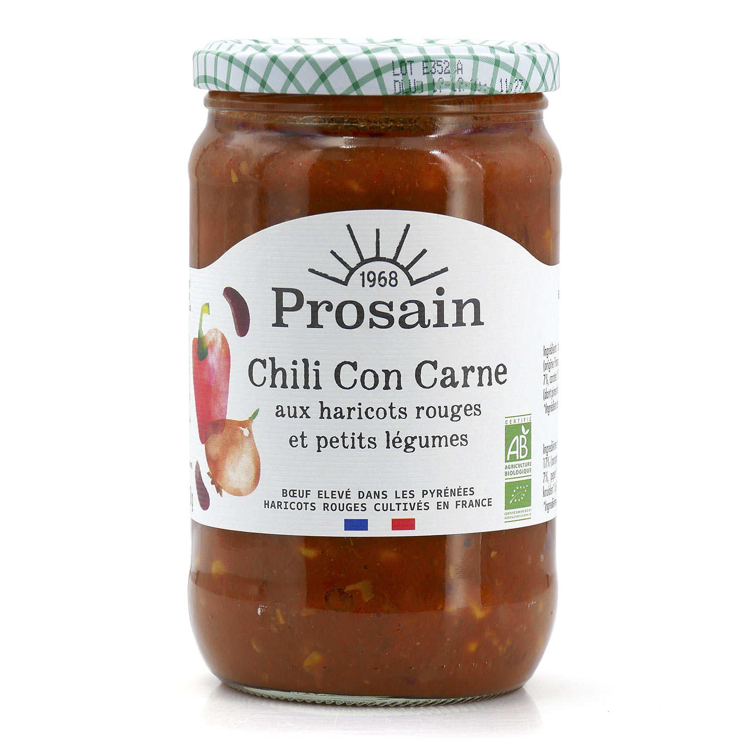 Chili con carne bio - Recette Tex-Mex au bœuf et aux haricots rouges de France