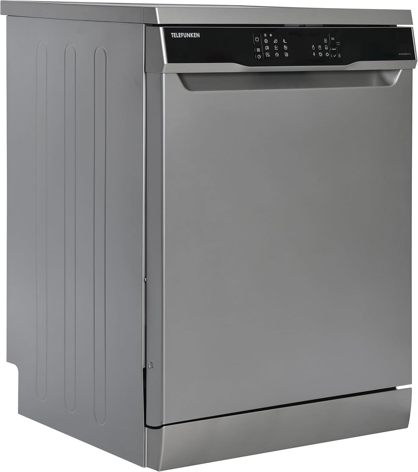 Telefunken Geschirrspüler freistehend | Spülmaschine 60 cm | 12 Maßgedecke | 9 Programme | AquaStop - Schutz vor Wasserschäden | Auto-Door | leise 44 dB | SpeedWash | inkl. Besteckkorb | G-FS-6014-C-I