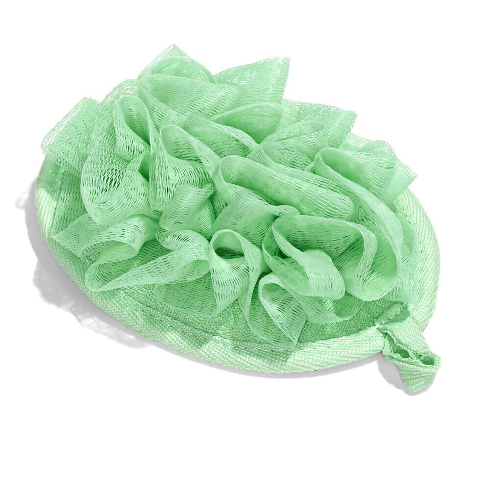 Fleur de douche éponge verte ou violette - 2 modèles