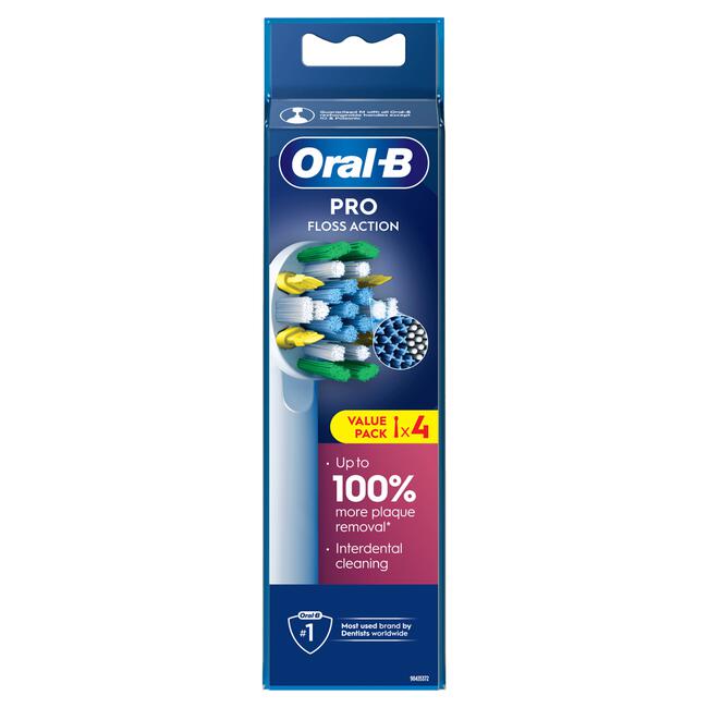 Oral-B Floss Action Opzetborstels Wit 4 Stuks