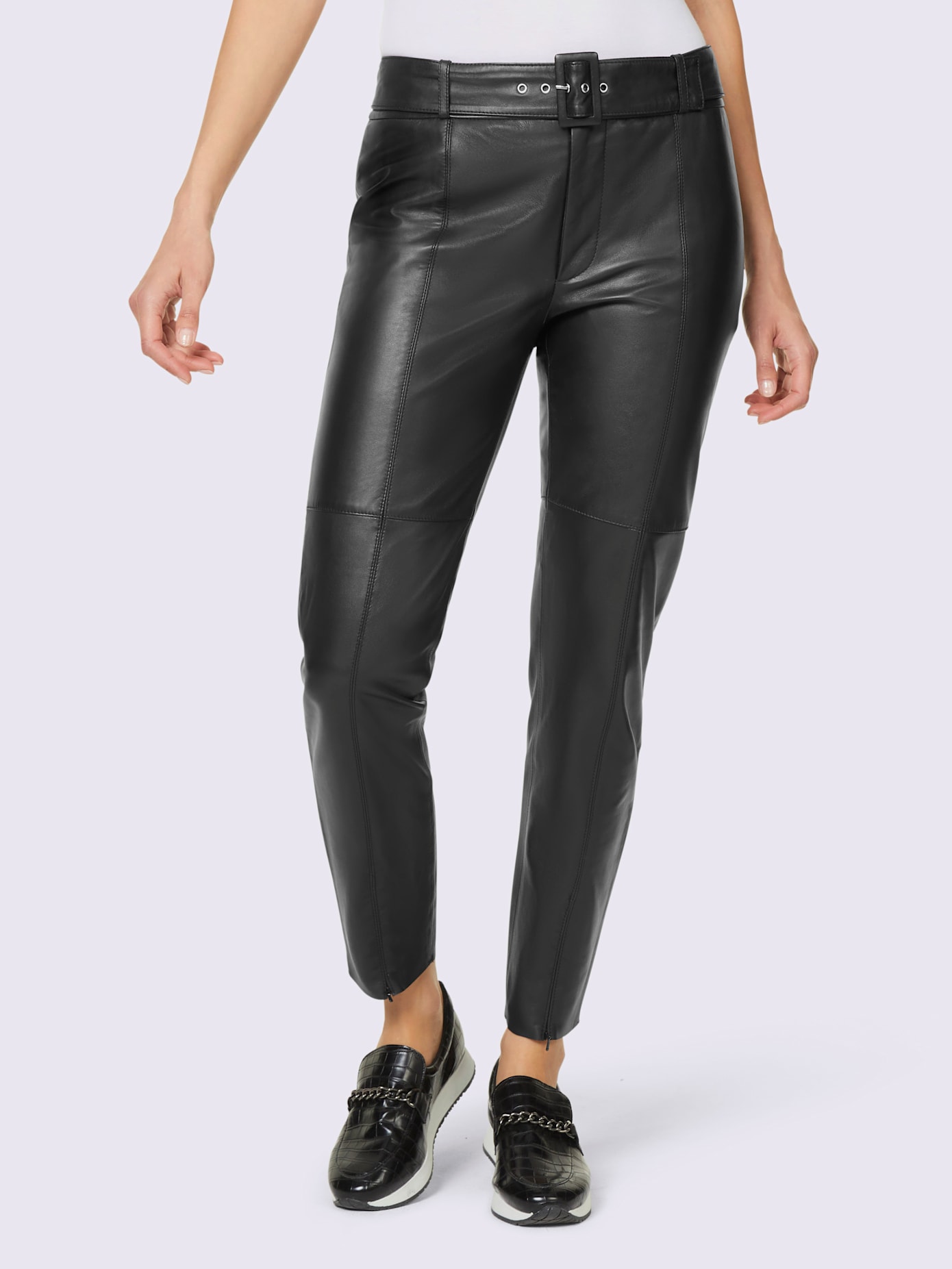Pantalon en cuir cuir agneau nappa de qualité